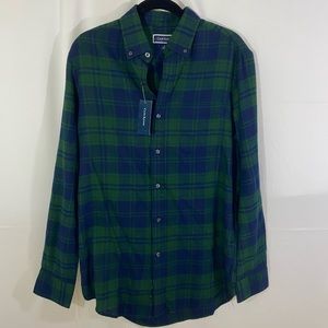 Club Room Green Plaid Flannel Shirt